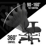 Dark Demon Dragon Large Gaming Chair - Black