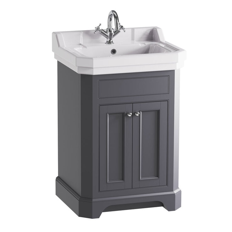Tavistock Abbot 61.0 cm Floor Mounted Vanity Unit in Dark Grey