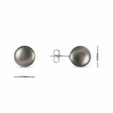 10-10.5mm Tahitian Pearl Earrings, 14ct White Gold 10-10.5mm Tahitian Pearl Earrings, 14ct White Gold