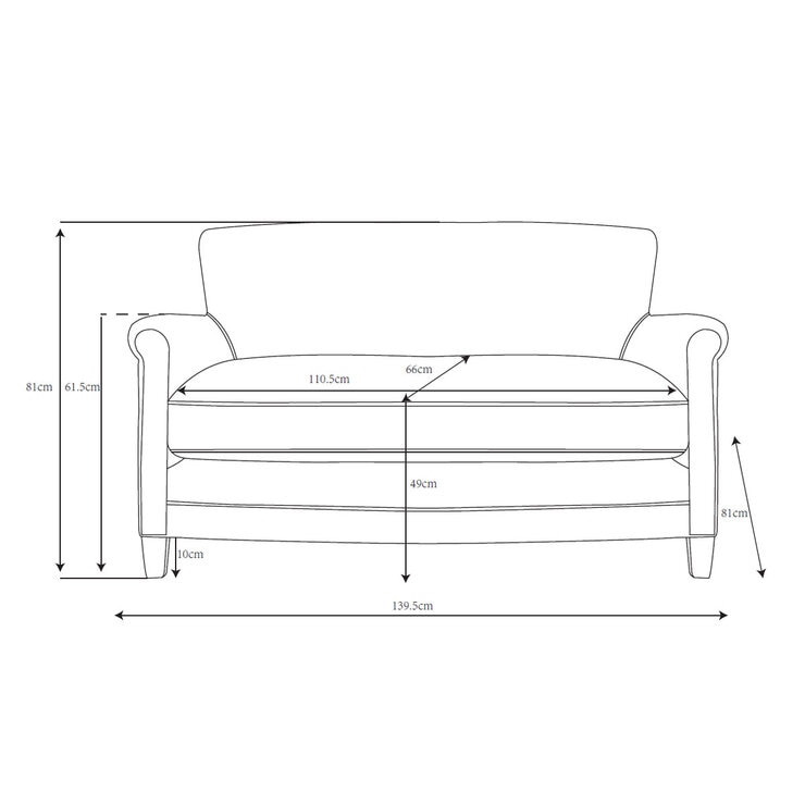 Gallery Mr. Paddington Vintage Brown Leather 2 Seater Sofa