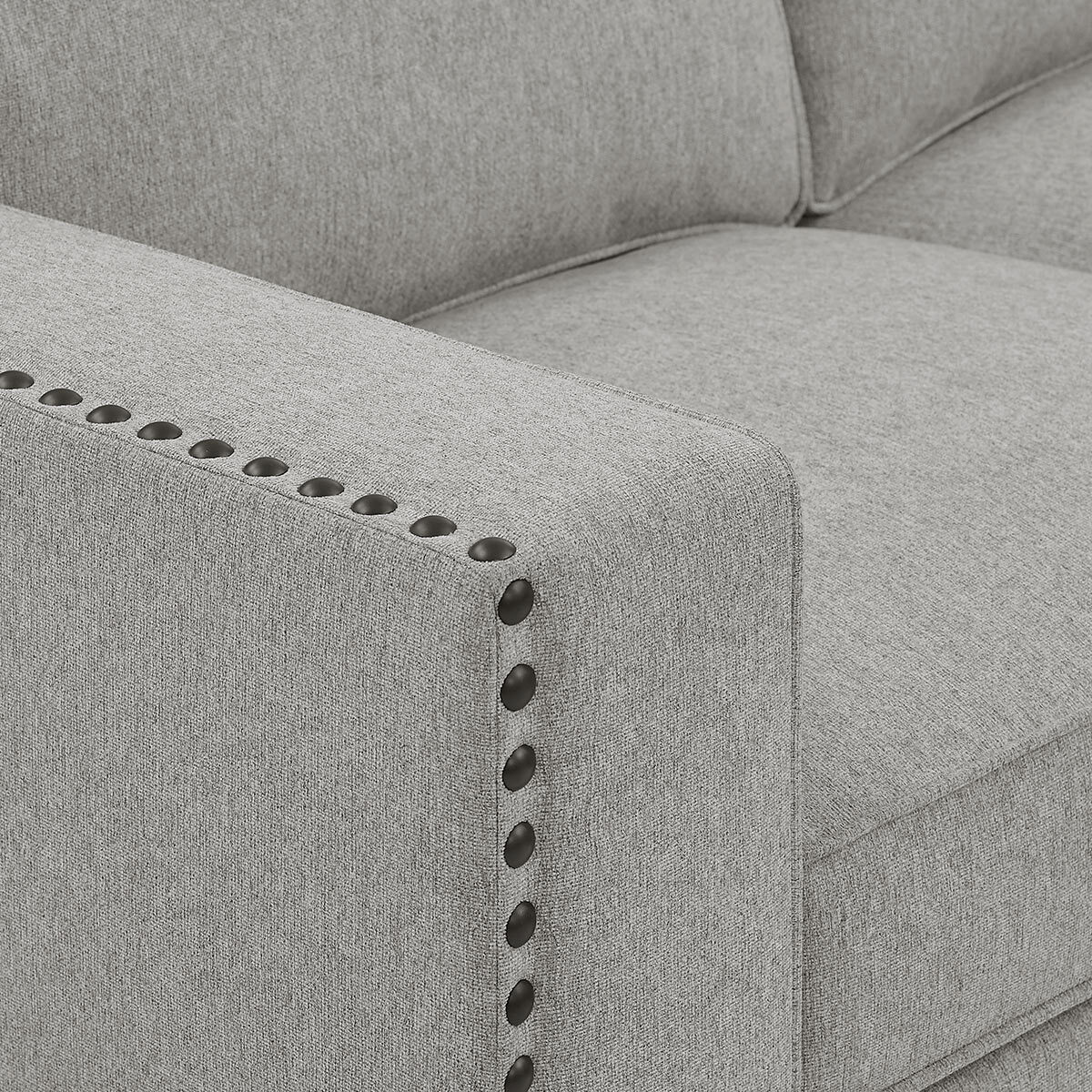 True Innovations Ellen Light Grey Fabric Corner Sofa 