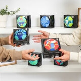 Lifestyle image of two people trading footballs