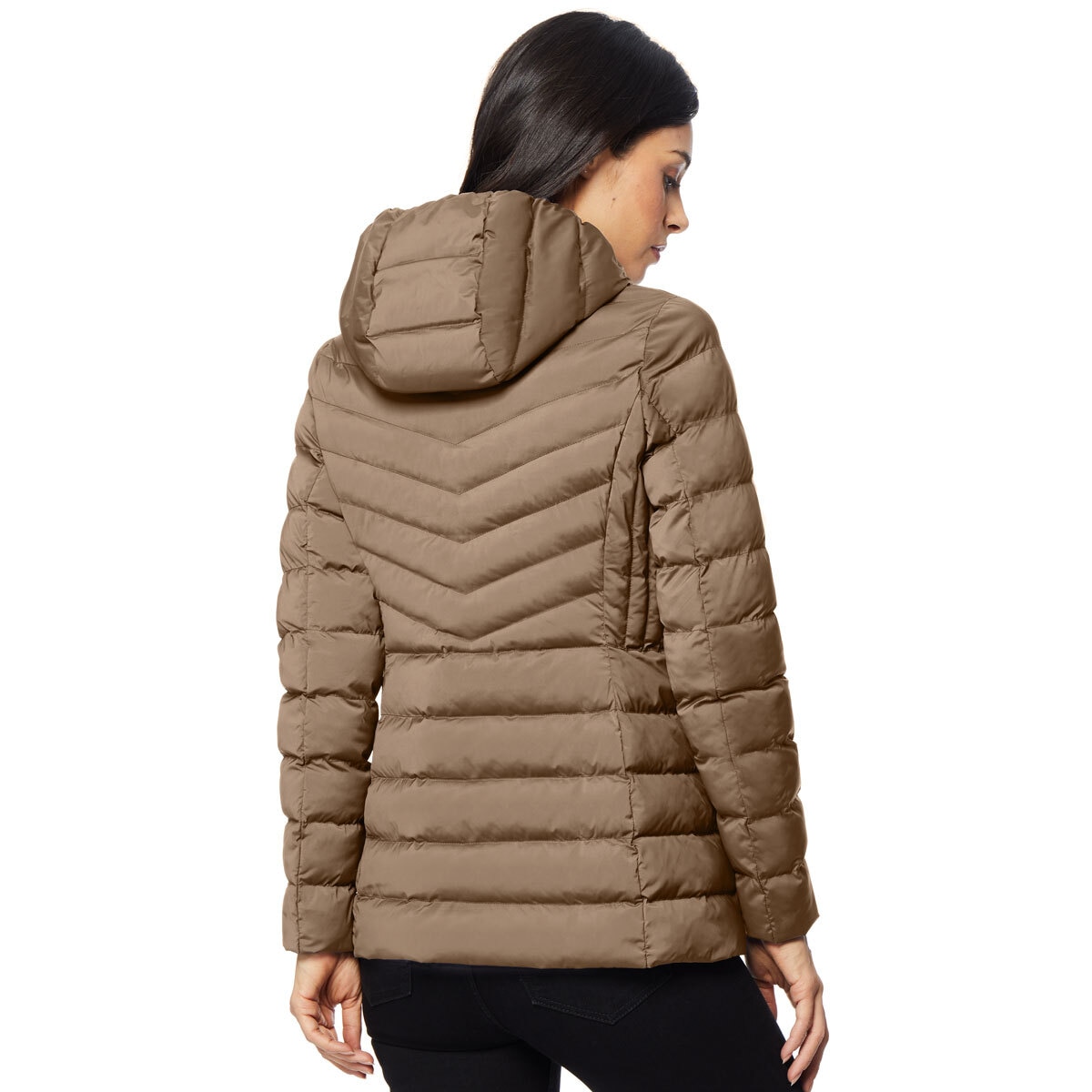 32 Degrees Women's Quilted Jacket with Hood in Beige Costco UK
