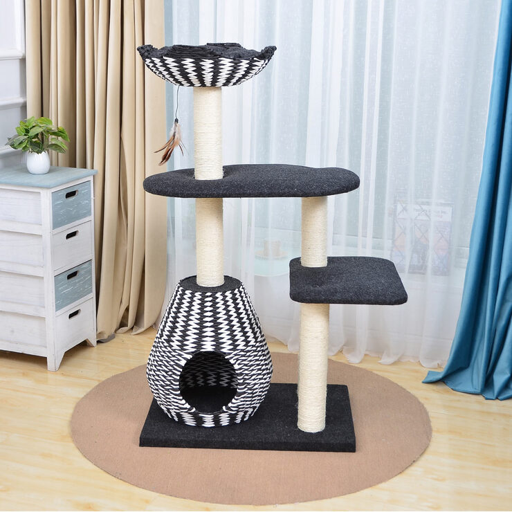 Lifestyle image of cat tree with no cat