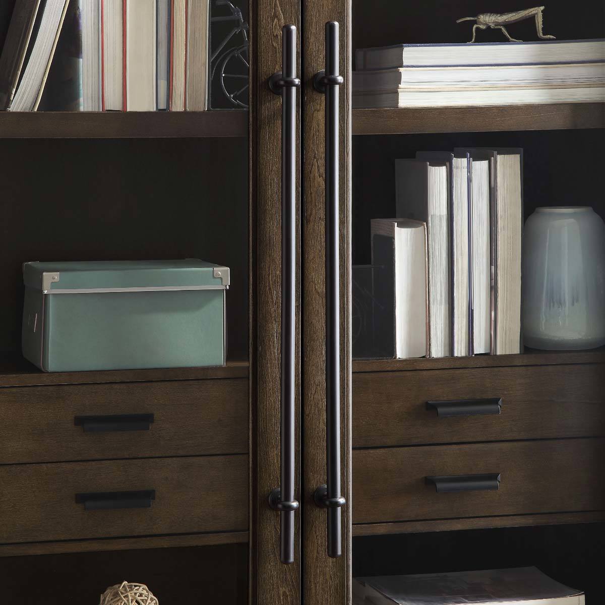 Bayside Furnishings East Hill Glass Door Bookcase Costco UK