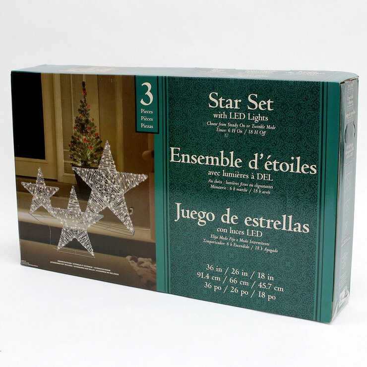 Buy 3pc LED Stars Box Image at Costco.co.uk