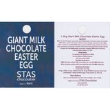 STAS Belgian Chocolate Easter Egg, 1.5kg