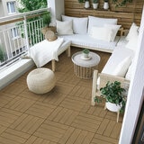 Golden Select Light Brown WPC Deck Tiles - 0.72m² Per Pack Golden Select Light Brown WPC Deck Tiles - 0.72m² Per Pack