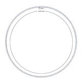 12.00ctw Round Brilliant Cut Diamond Tennis Necklace, 14ct White Gold