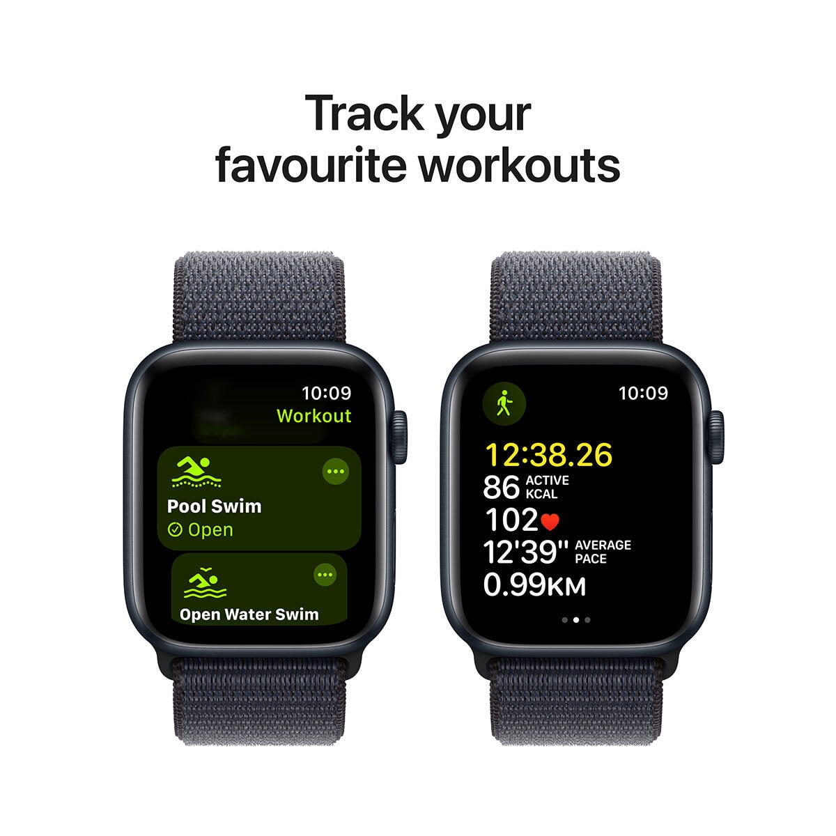 Apple Watch SE GPS + Cellular, 44mm Midnight Aluminium Case with Sport Band Loop