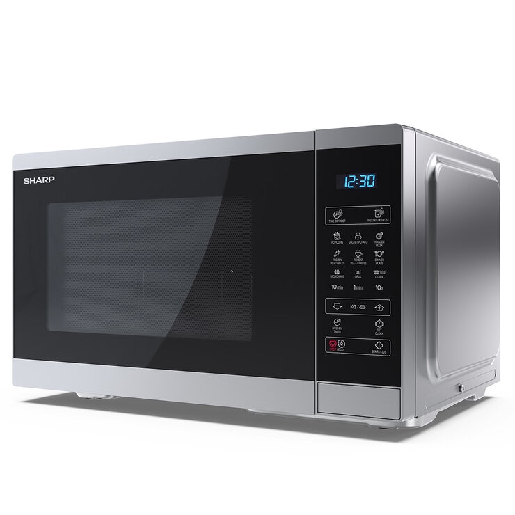 Side Profile of Sharp 28 Litre 900W Digital Microwave with 1100W Grill
