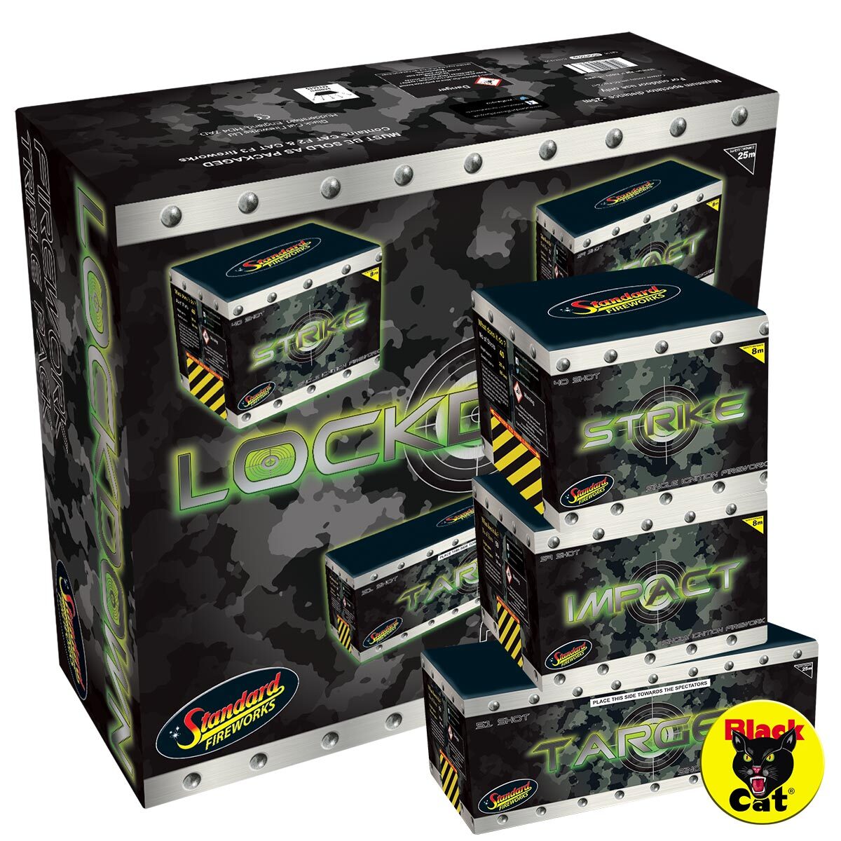 Lock and Load Single Ignition Firework, Triple Pack