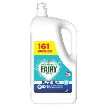 Fairy Platinum Plus + Stain Remover Liquid, 161 Wash, 4.99L