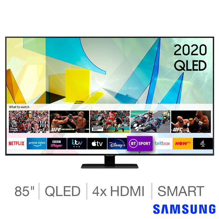 Samsung QE85Q80TATXXU 85 Inch QLED 4K Ultra HD Smart TV Costco UK