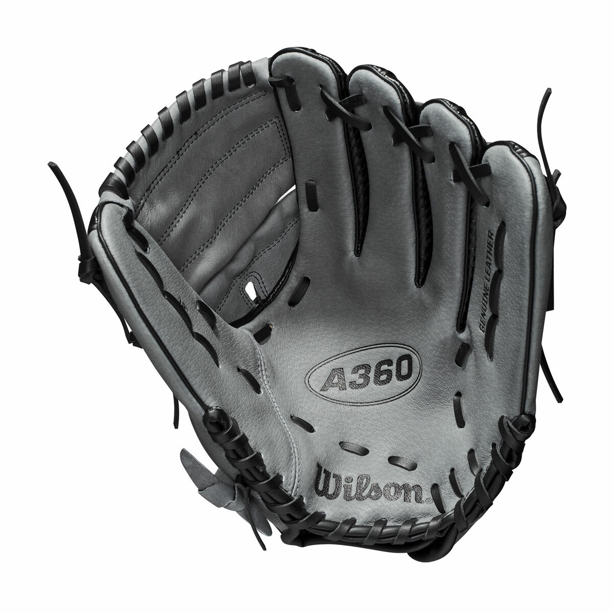 Studio image of the Wilson A360 12inch Senior Gloves from the front Studio image of the Wilson A360 12inch Senior Gloves from the front