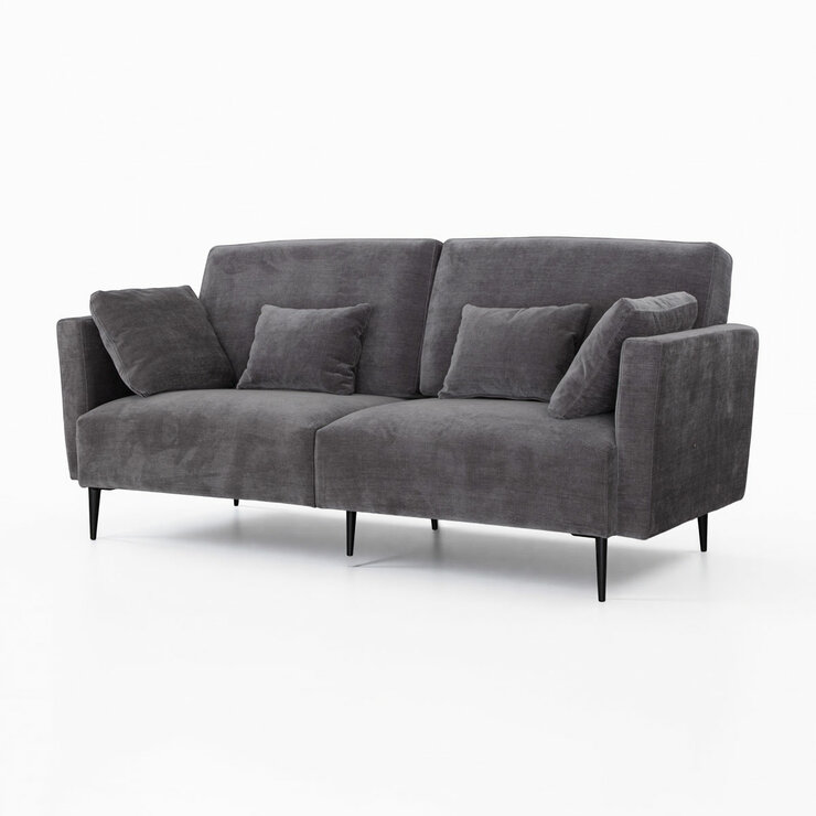 MOONAP Monroe Dark Grey Fabric 3 Seater Sofa MOONAP Monroe Dark Grey Fabric 3 Seater Sofa