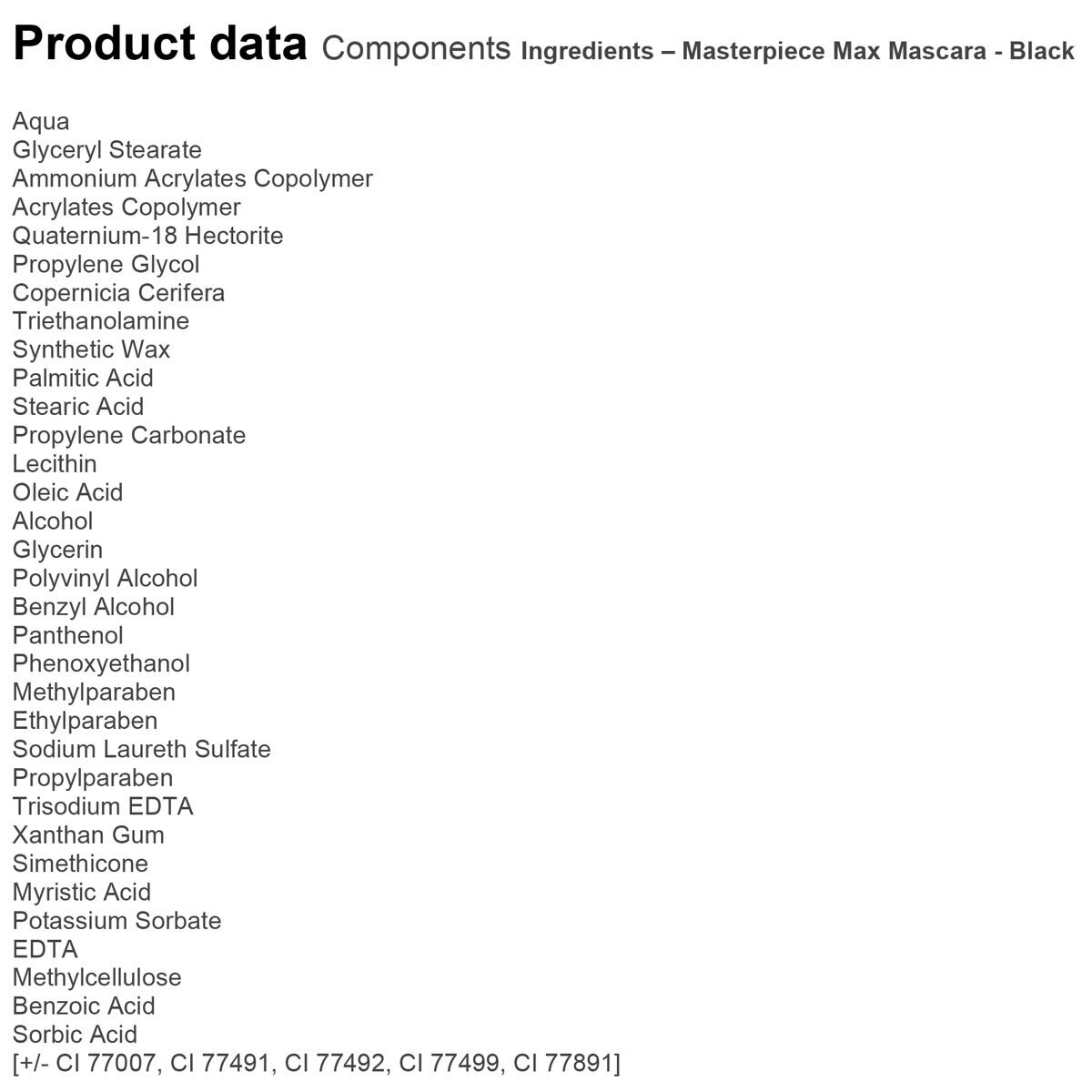 Ingredients
