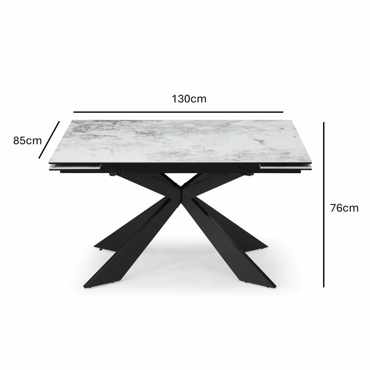 Table dimensions closed