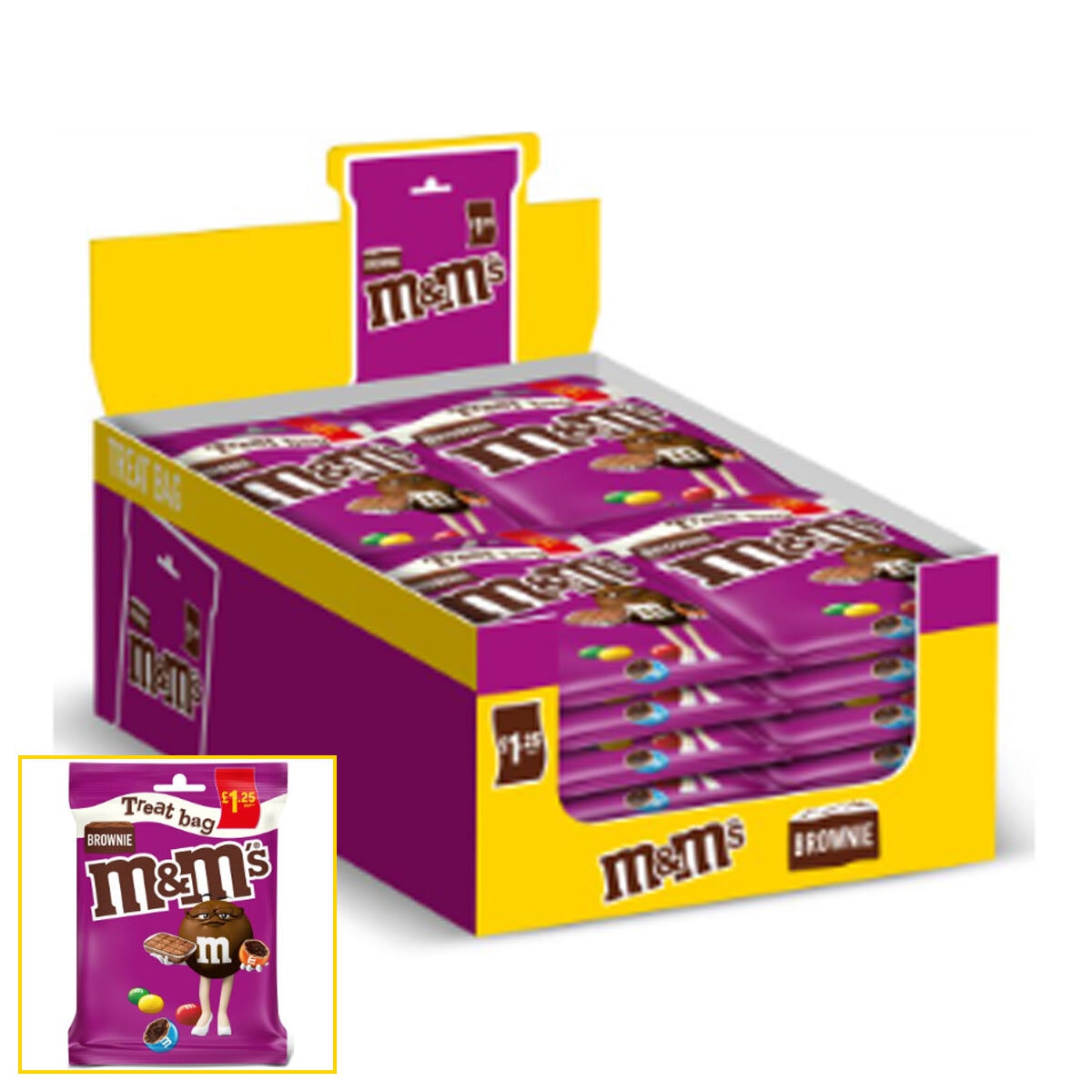 M&M Brownie PMP £1.25, 16 x 70g