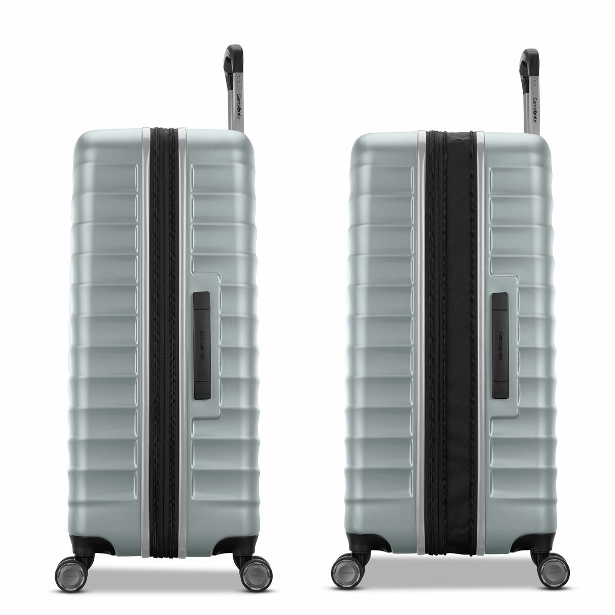 Smsonite Precision DLX 2-piece Hardside Expandable Spinner Luggage Set in Silver Smsonite Precision DLX 2-piece Hardside Expandable Spinner Luggage Set in Silver