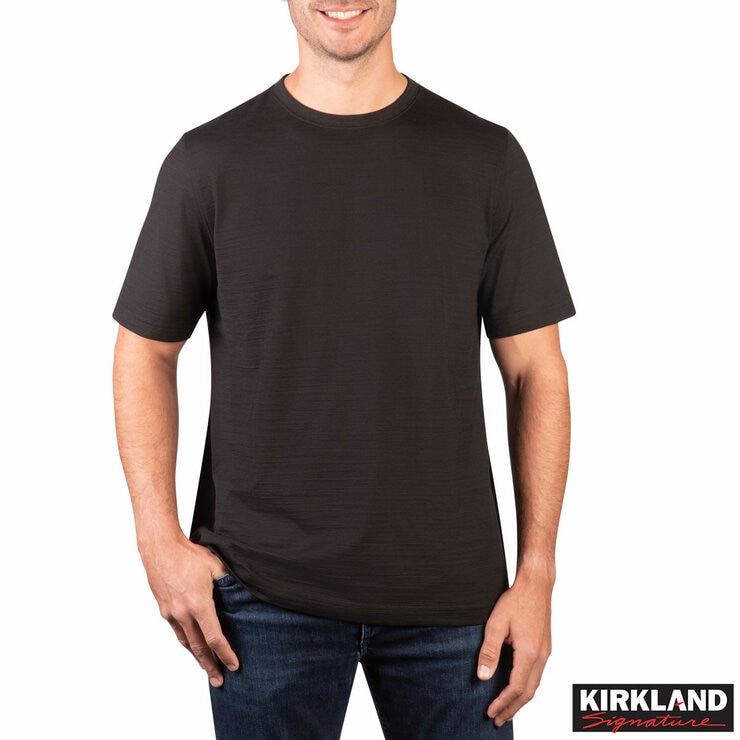 Kirkland Signature Men's Pima Cotton Slub Tee in Black Kirkland Signature Men's Pima Cotton Slub Tee in Black