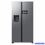 Samsung Series 9 RS90F64EDTEU Side by Side Fridge Freezer, D Rated in Silver