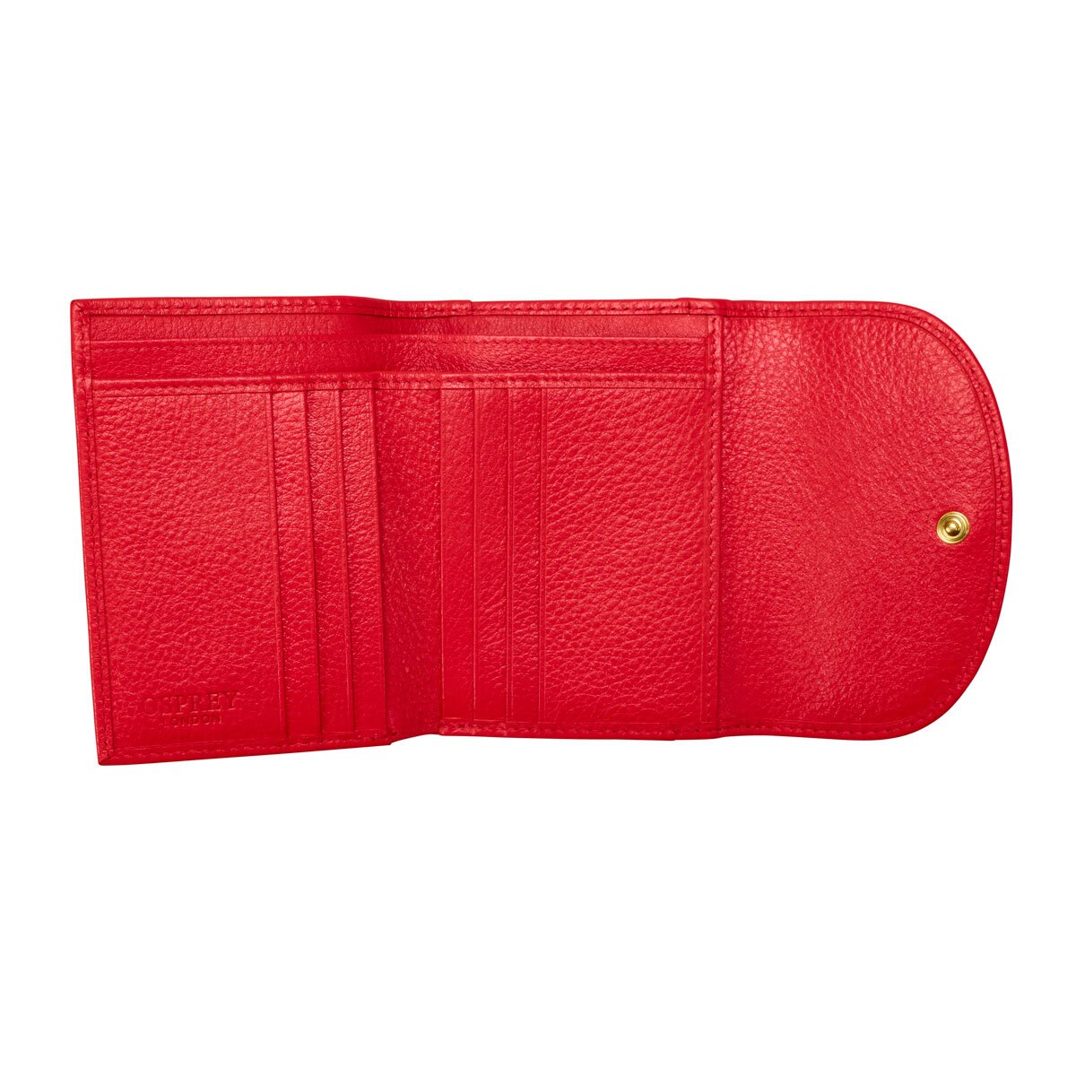 Osprey London Tilly Grainy Hide Leather Women's Purse, Red with Gift Box