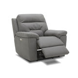 Cut out image of Kuka Grey Fabric Reclining Armchair while reclined