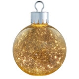 15.7 Inches (1.3ft) Glass Oversized Ornament with 60 LED Lights in Gold