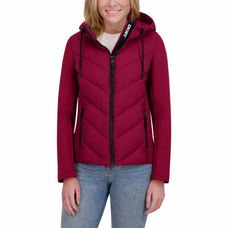 DKNY Women's Mixed Media Jacket
