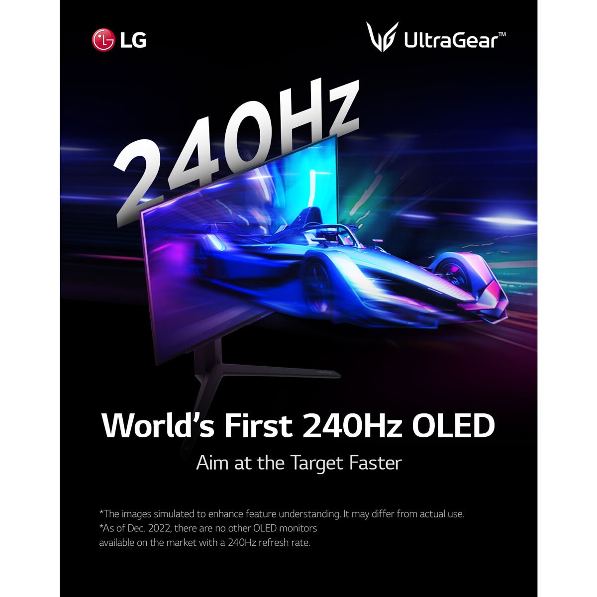 LG UltraGear 27 Inch QHD 240Hz OLED Gaming Monitor, 27GR9...