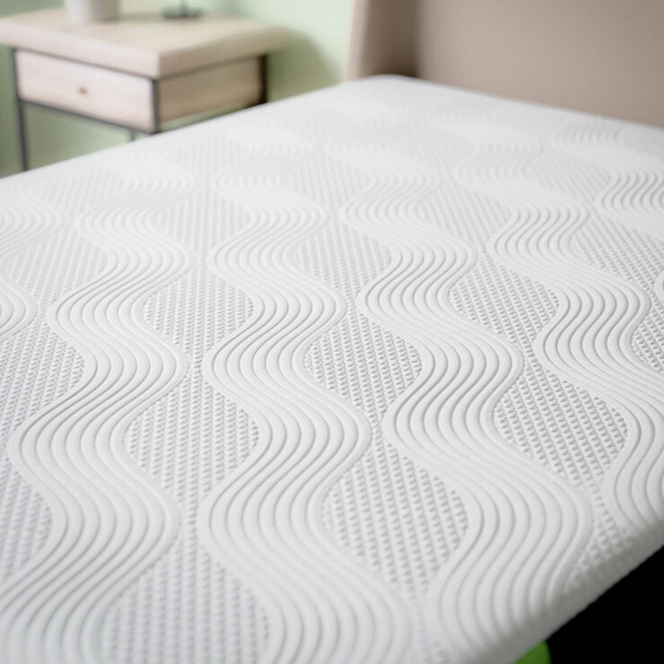 Ghostbed Classic Cooling Memory Foam Mattress Close Up of Cover