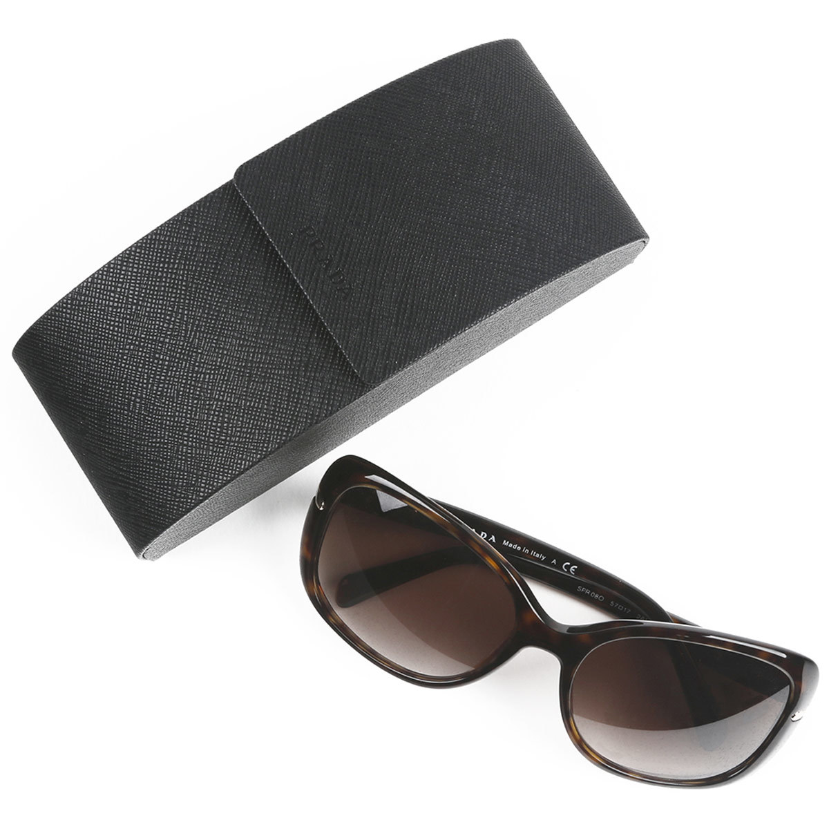 Prada Tortoise Shell Sunglasses with Brown Lenses, SPR 080 2AU-6S1