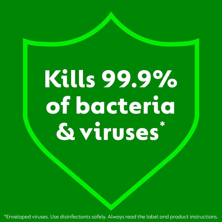 Kills 99.9% of Bacteria & Viruses