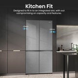 Hisense KitchenFit RQ768N4GVE, Non Plumbed Multidoor Fridge Freezer, E Rated In Silver Glass Hisense KitchenFit RQ768N4GVE, Non Plumbed Multidoor Fridge Freezer, E Rated In Silver Glass