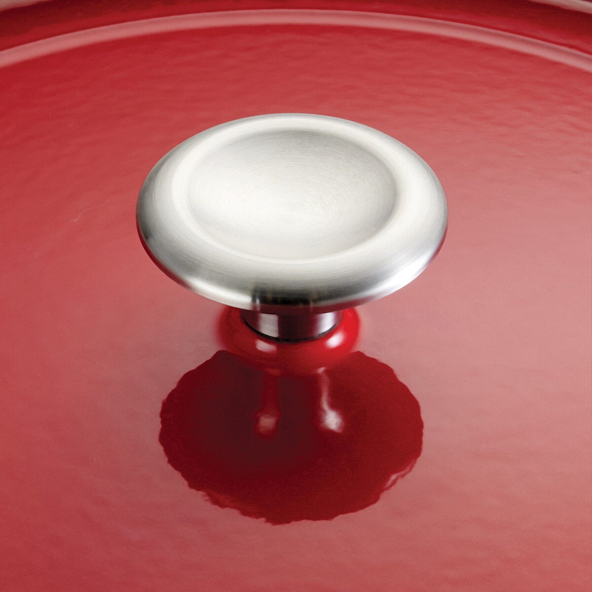 Tramontina Enamel Cast Iron Shallow Casserole Dish, 30cm / 3.8L in Red