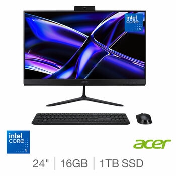 Acer C24-B, Intel Core 5, 16GB RAM, 1TB SSD, 24 Inch All in One Desktop PC, DQ.BRREK.002