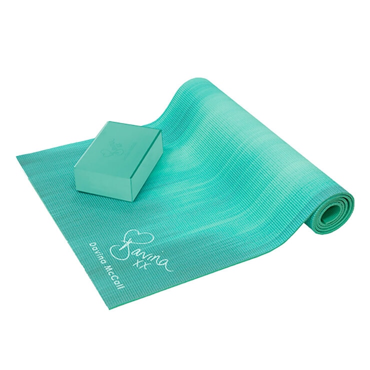 Davina McCall Yoga Mat & Block Set in Blue Davina McCall Yoga Mat & Block Set in Blue