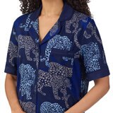 DKNY Ladies Notch Collar 3 Piece PJ Set in Animal Print