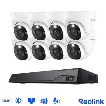 Reolink 12MP (4K+) UHD NVR PoE 16 x Channel / 8 x Turret Camera Kit with 4TB HHD Reolink 12MP (4K+) UHD NVR PoE 16 x Channel / 8 x Turret Camera Kit with 4TB HHD