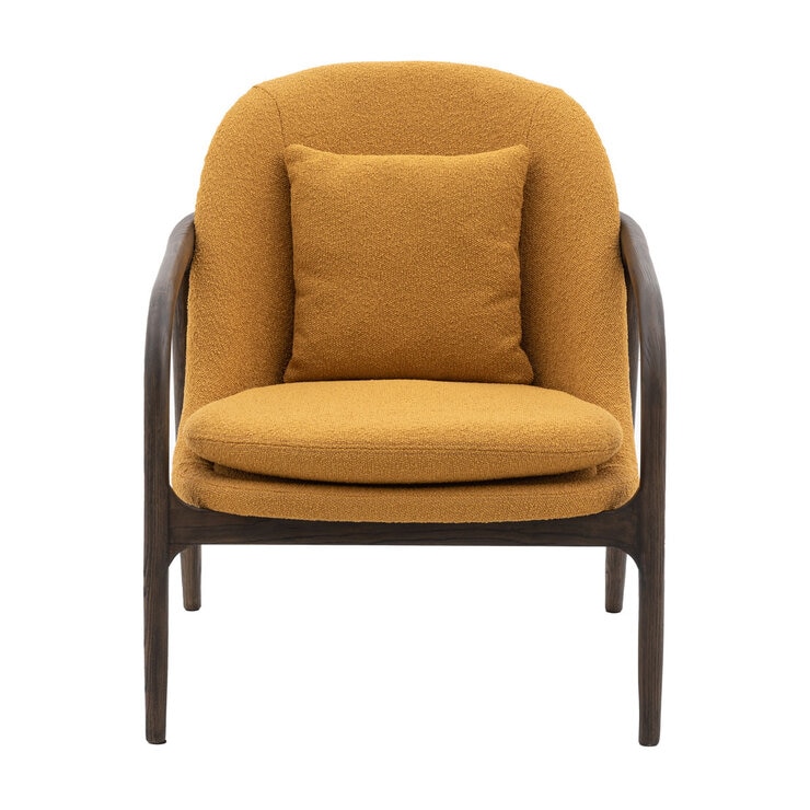 Gallery Allegra Ochre Fabric Armchair