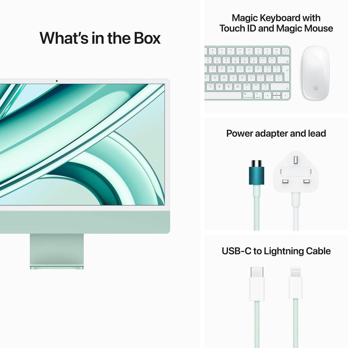 Buy Apple iMac 2023, M3, 8GB RAM, 256GB SSD, 24 Inch 10C GPU, in Green at costco.co.uk