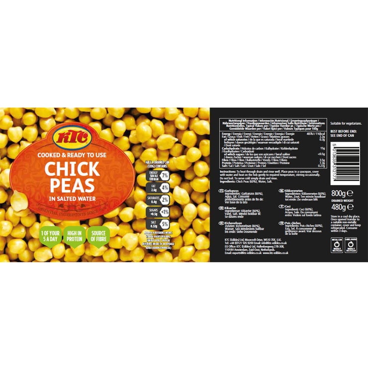 KTC Chick Peas, 12 x 400g