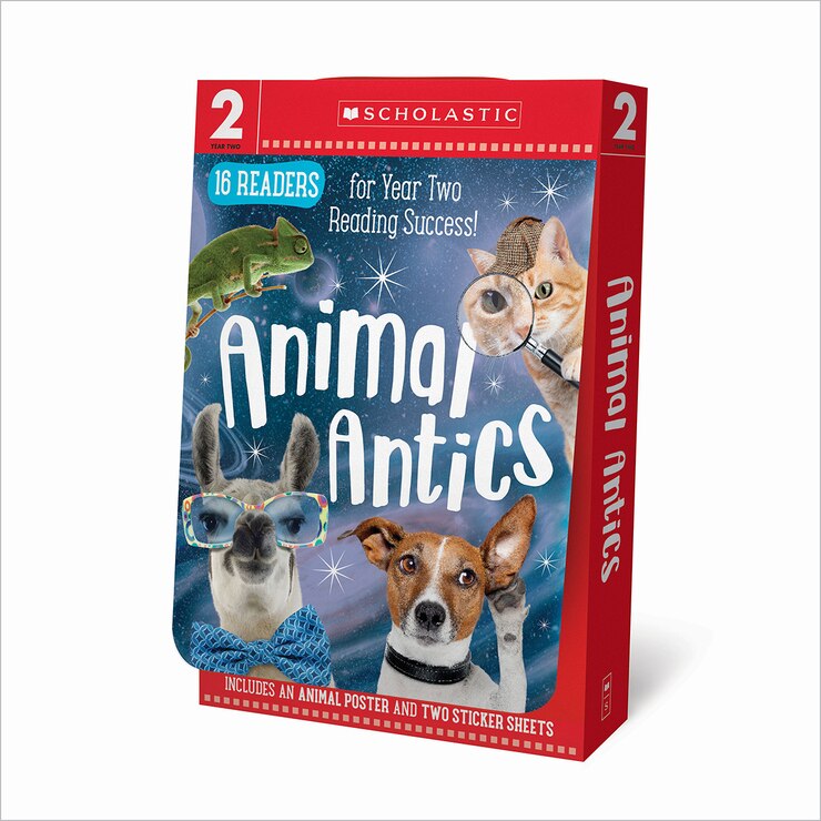 Scholastic 16 Readers Box Assortment, Animal Antics, Year 2 Ages 67