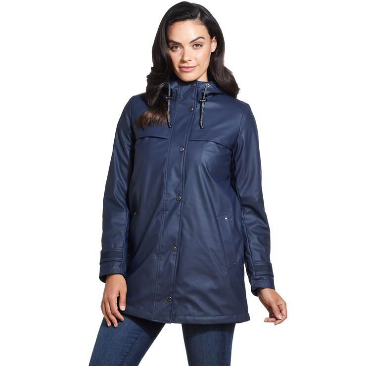 Weatherproof Women's Slicker Jacket in Navy, Medium Costco UK