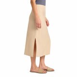 Matty M Women's Linen Skirt in Beige