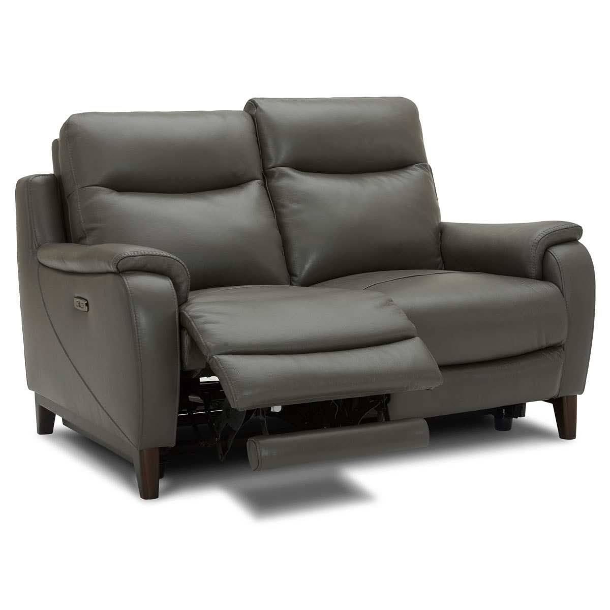 Cut out image of Kuka Leather Power 2 Seater Sofa reclined