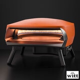 Witt Etna Rotante Gas Powered 16" Pizza Oven 5 Piece Bundle in Orange