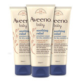 Aveeno Baby Soothing Relief Emollient Cream, 3 x 200ml