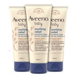 Aveeno Baby Soothing Relief Emollient Cream, 3 x 200ml